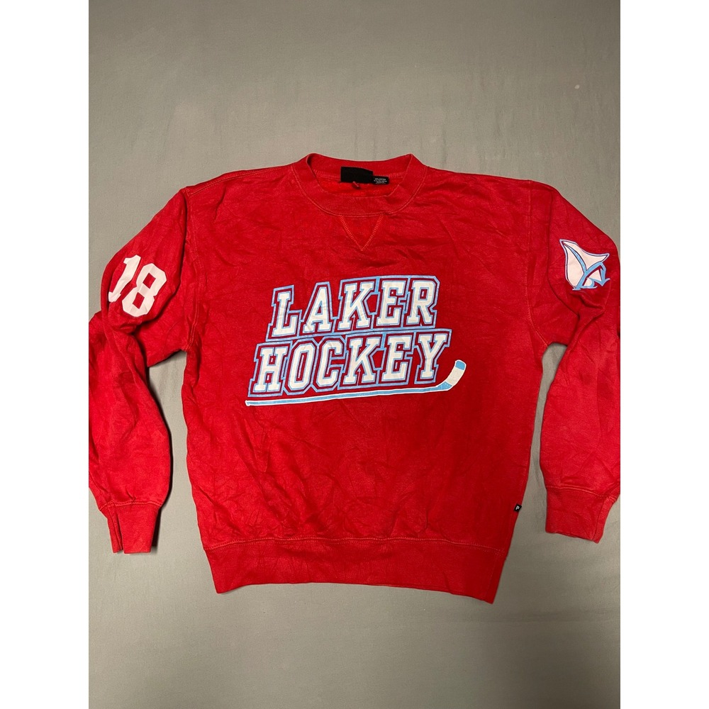 Pennant Sportswear Laker Hockey Red Crewneck Sweatshirt Mens XS Hallisey 18